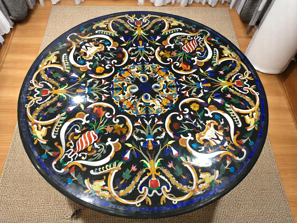 Black Marble Round Table Tops for Outside - BUY NOW 